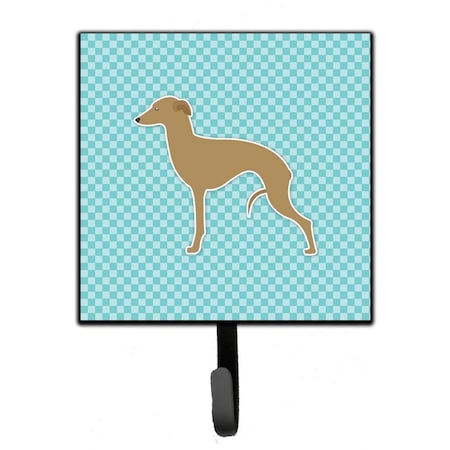 Micasa Italian Greyhound Checkerboard Blue Leash or Key Holder MI224840